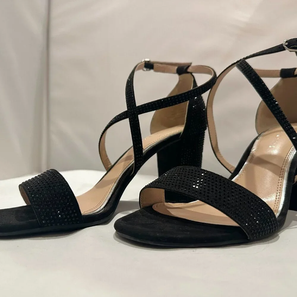 Black 3" sparkly heels by Kelly & Katie - Picture 4 of 6